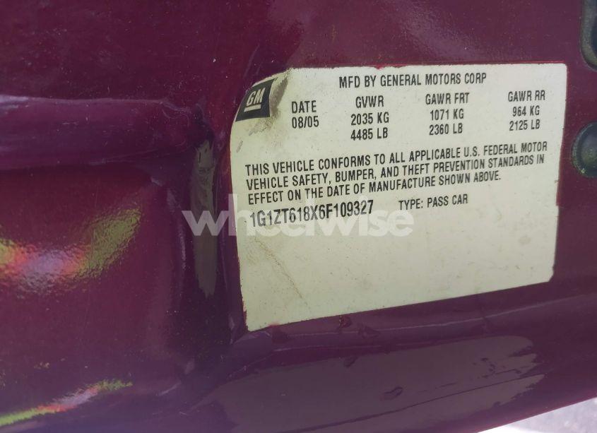 Photo 9 of 2006 Chevrolet Malibu MAXX LT (VIN 1G1ZT618X6F109327)