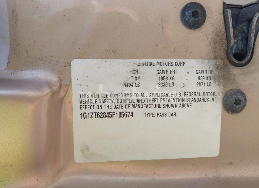 Photo 9 of 2005 Chevrolet Malibu MAXX LS (VIN 1G1ZT62845F105674)