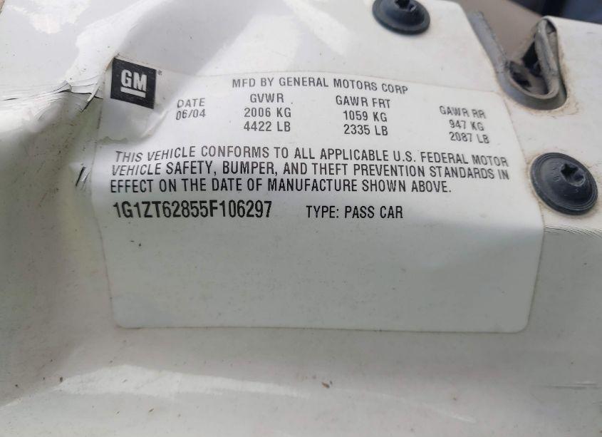 Photo 9 of 2005 Chevrolet Malibu MAXX LS (VIN 1G1ZT62855F106297)