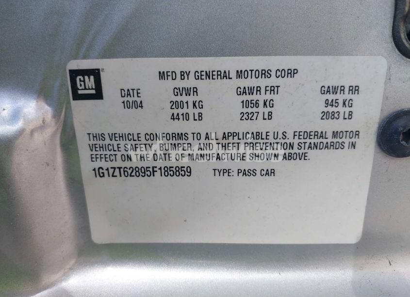 Photo 9 of 2005 Chevrolet Malibu MAXX LS (VIN 1G1ZT62895F185859)