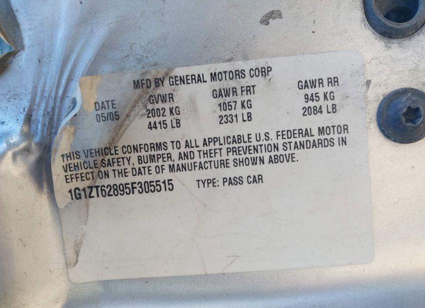 Photo 9 of 2005 Chevrolet Malibu MAXX LS (VIN 1G1ZT62895F305515)