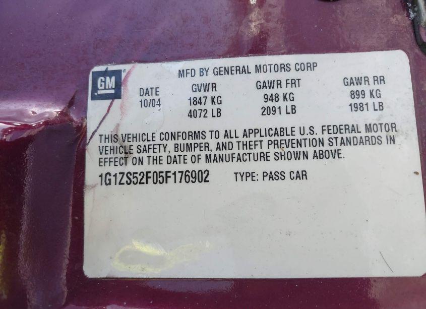 Photo 9 of 2005 Chevrolet Malibu MAXX LS (VIN 1G1ZT64815F128519)