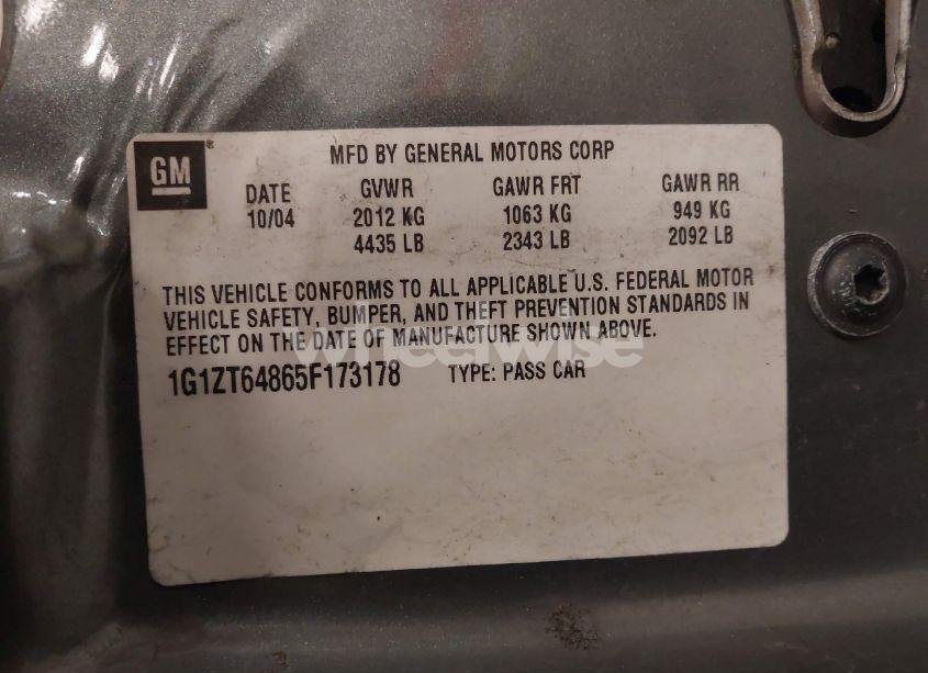 Photo 9 of 2005 Chevrolet Malibu MAXX LS (VIN 1G1ZT64865F173178)