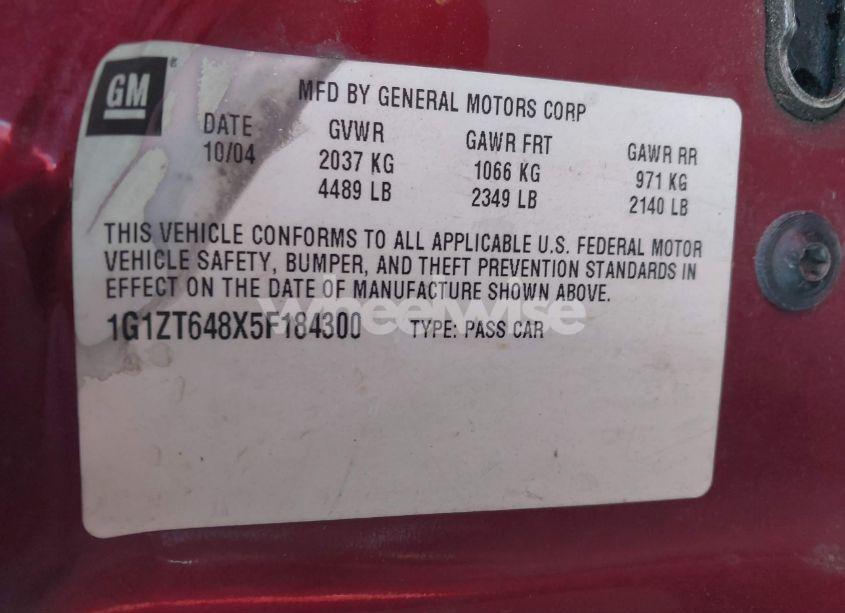 Photo 9 of 2005 Chevrolet Malibu MAXX LS (VIN 1G1ZT648X5F184300)