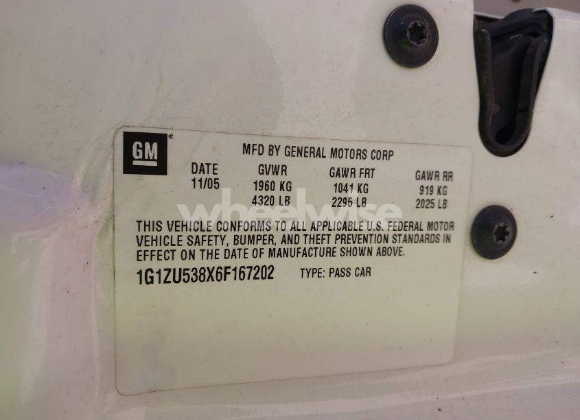 Photo 9 of 2006 Chevrolet Malibu LTZ (VIN 1G1ZU538X6F167202)