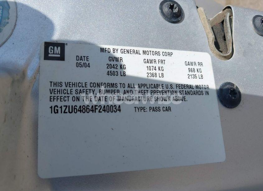 Photo 9 of 2004 Chevrolet Malibu MAXX LT (VIN 1G1ZU64864F240034)