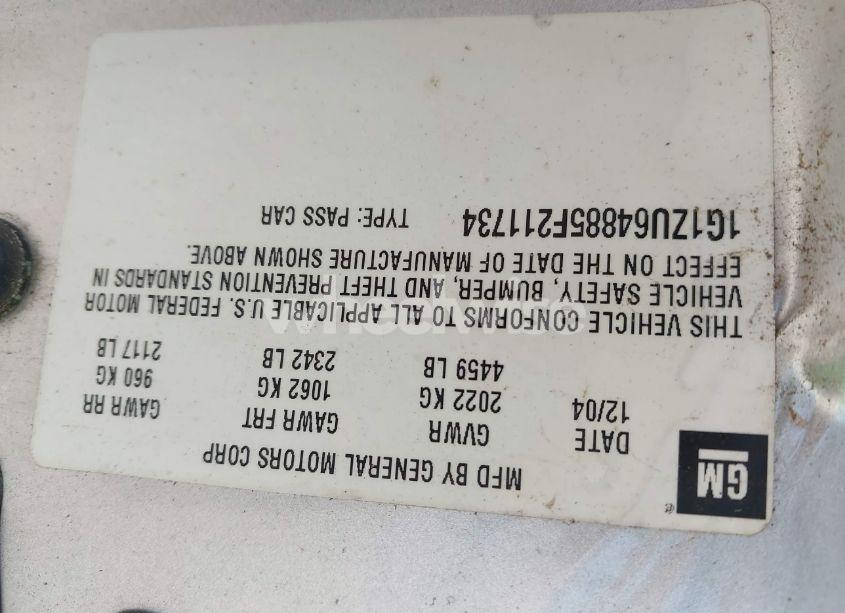 Photo 9 of 2005 Chevrolet Malibu MAXX LT (VIN 1G1ZU64885F211734)