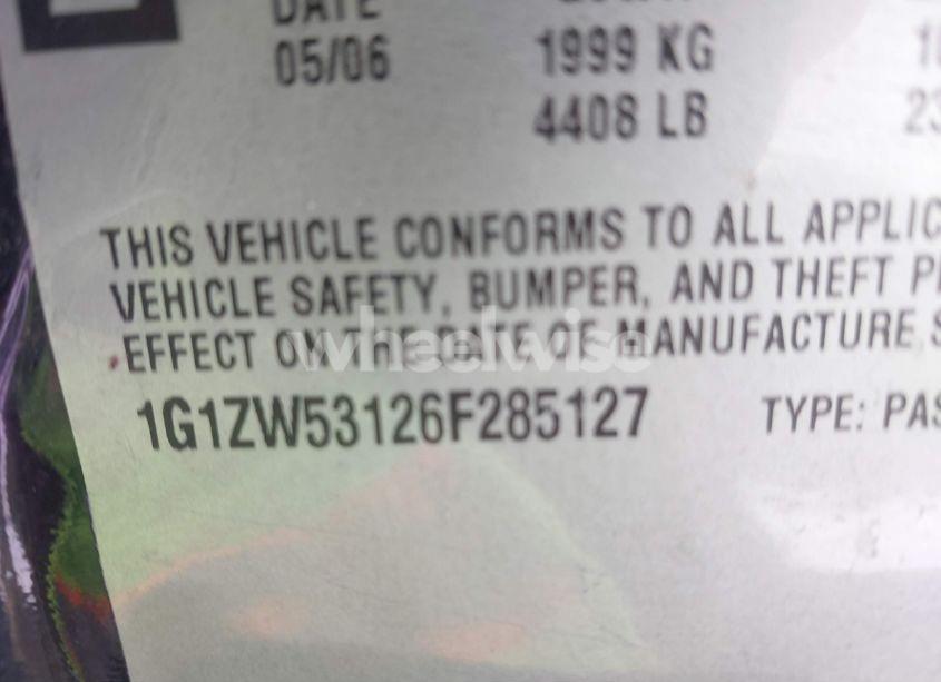 Photo 9 of 2006 Chevrolet Malibu SS (VIN 1G1ZW53126F285127)