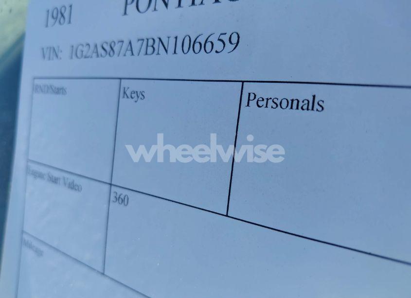 Photo 9 of 1981 Pontiac Firebird N/A (VIN 1G2AS87A7BN106659)