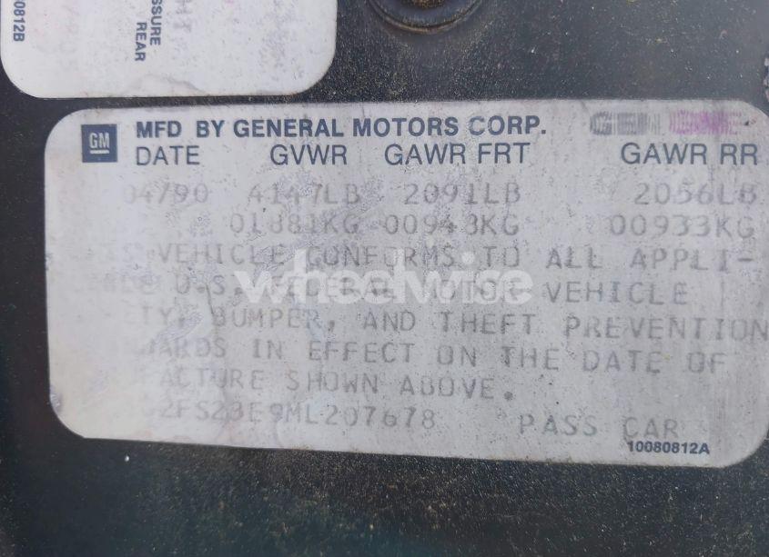 Photo 9 of 1991 Pontiac Firebird FORMULA (VIN 1G2FS23E9ML207678)