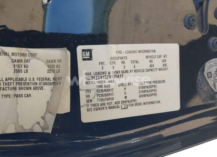 Photo 9 of 2002 Pontiac Bonneville SSEI (VIN 1G2HZ541524155412)