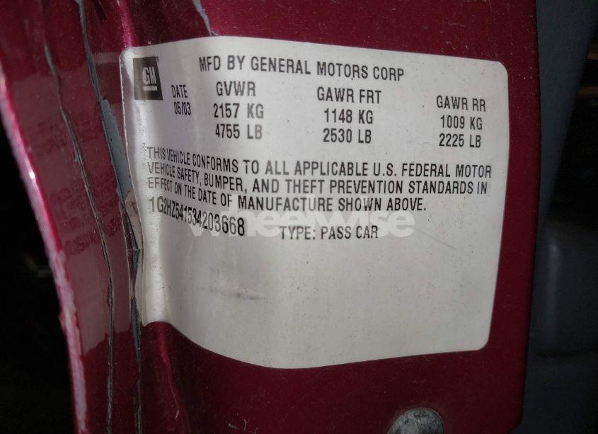 Photo 18 of 2003 Pontiac Bonneville SSEI (VIN 1G2HZ541534203668)