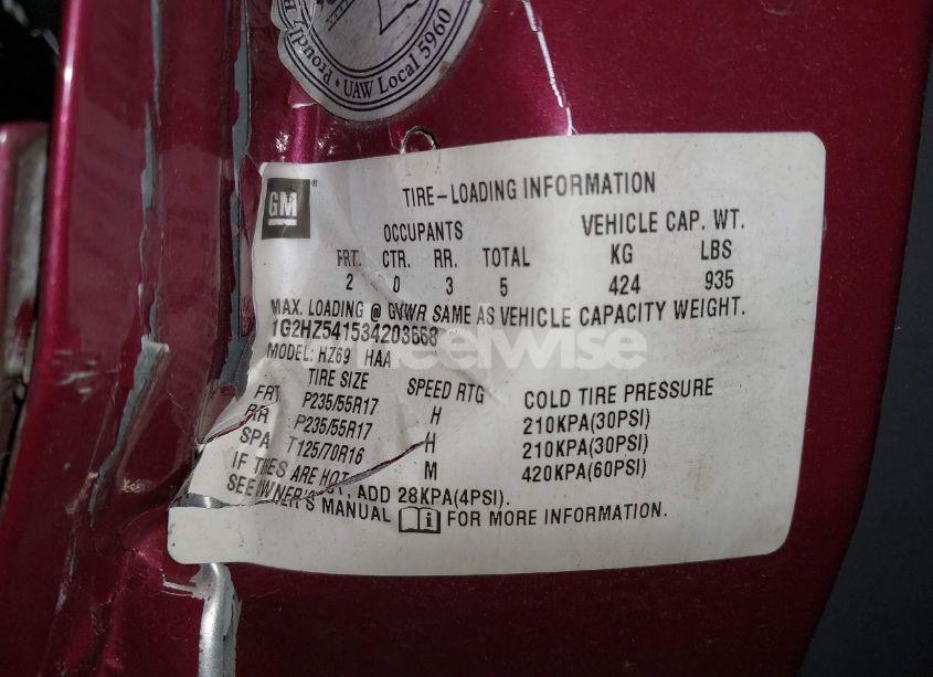 Photo 9 of 2003 Pontiac Bonneville SSEI (VIN 1G2HZ541534203668)