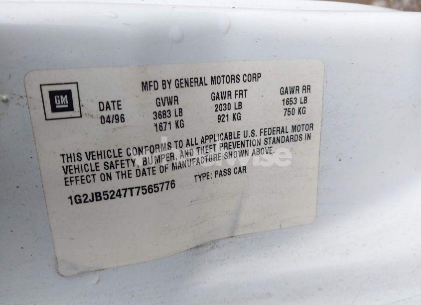 Photo 9 of 1996 Pontiac Sunfire SE (VIN 1G2JB5247T7565776)