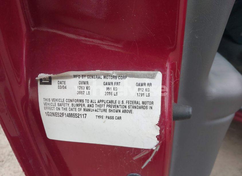 Photo 9 of 2004 Pontiac Grand AM SE (VIN 1G2NE52F14M652117)