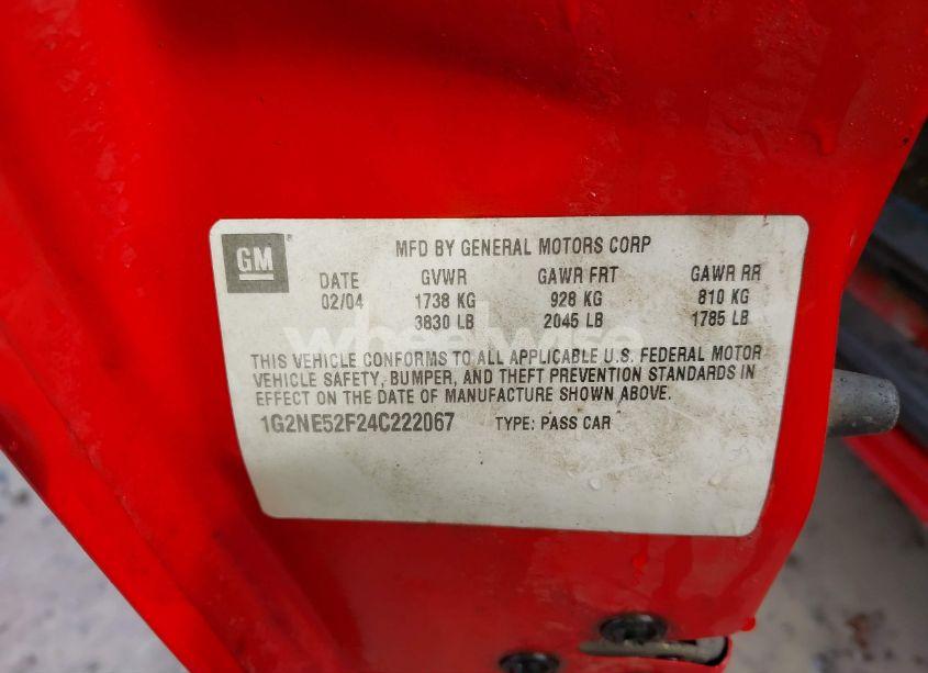 Photo 9 of 2004 Pontiac Grand AM SE (VIN 1G2NE52F24C222067)