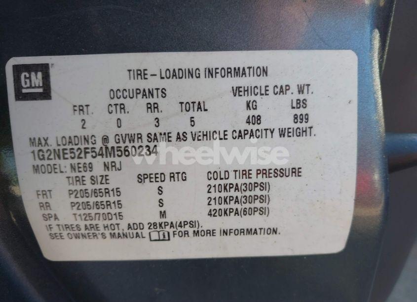 Photo 9 of 2004 Pontiac Grand AM SE (VIN 1G2NE52F54M560234)