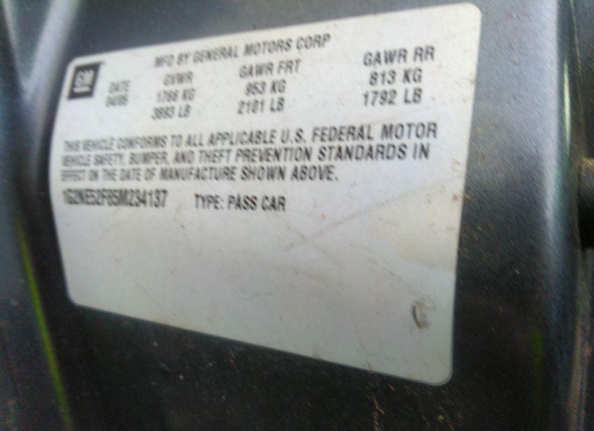 Photo 9 of 2005 Pontiac Grand AM SE (VIN 1G2NE52F85M234137)