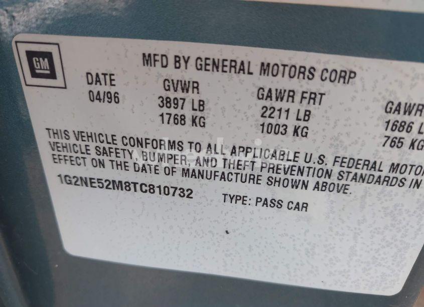 Photo 9 of 1996 Pontiac Grand AM SE (VIN 1G2NE52M8TC810732)