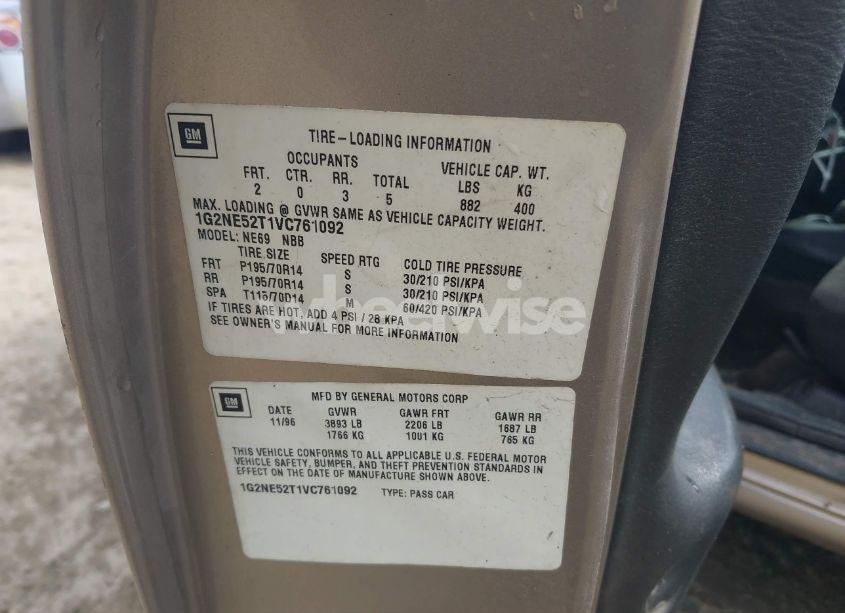 Photo 9 of 1997 Pontiac Grand AM SE (VIN 1G2NE52T1VC761092)