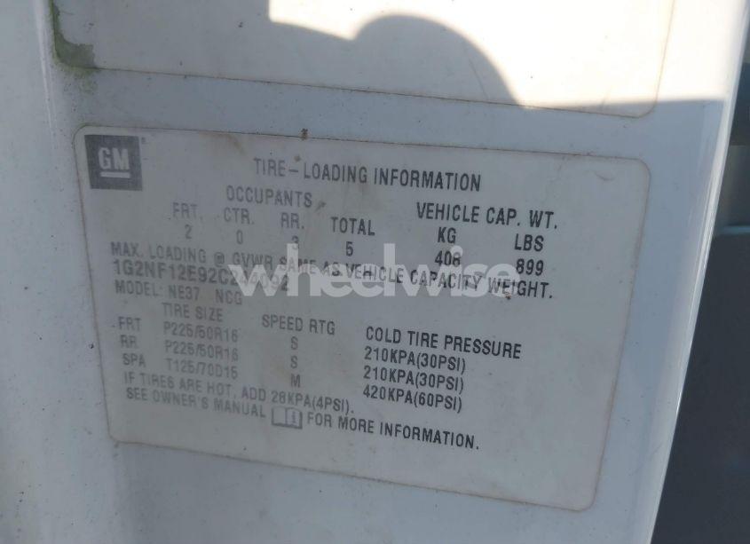 Photo 9 of 2002 Pontiac Grand AM SE1 (VIN 1G2NF12E92C244092)