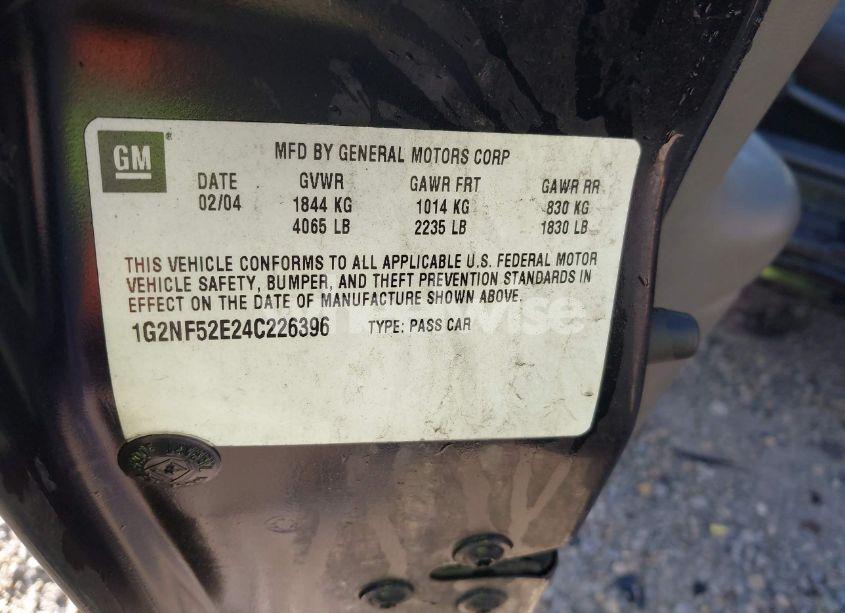 Photo 9 of 2004 Pontiac Grand AM SE1 (VIN 1G2NF52E24C226396)