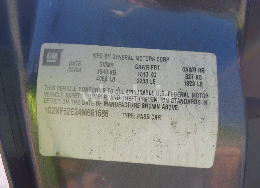 Photo 9 of 2004 Pontiac Grand AM SE1 (VIN 1G2NF52E24M661686)