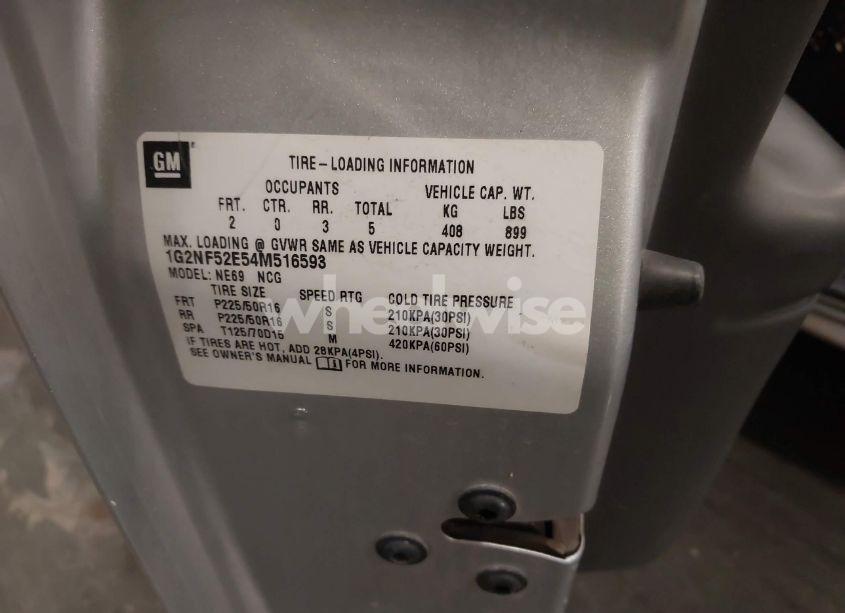 Photo 9 of 2004 Pontiac Grand AM SE1 (VIN 1G2NF52E54M516593)