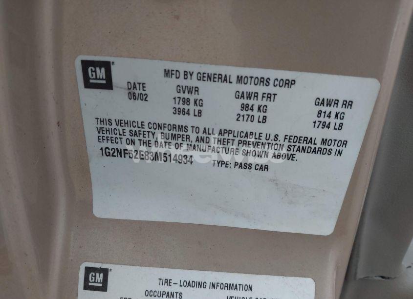 Photo 9 of 2003 Pontiac Grand AM SE1 (VIN 1G2NF52E83M514934)