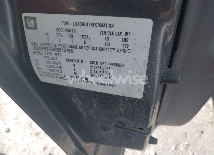 Photo 9 of 2004 Pontiac Grand AM SE1 (VIN 1G2NF52F04M513755)