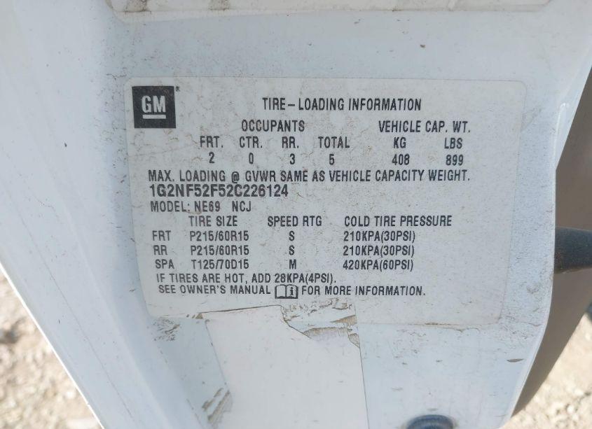 Photo 9 of 2002 Pontiac Grand AM SE1 (VIN 1G2NF52F52C226124)