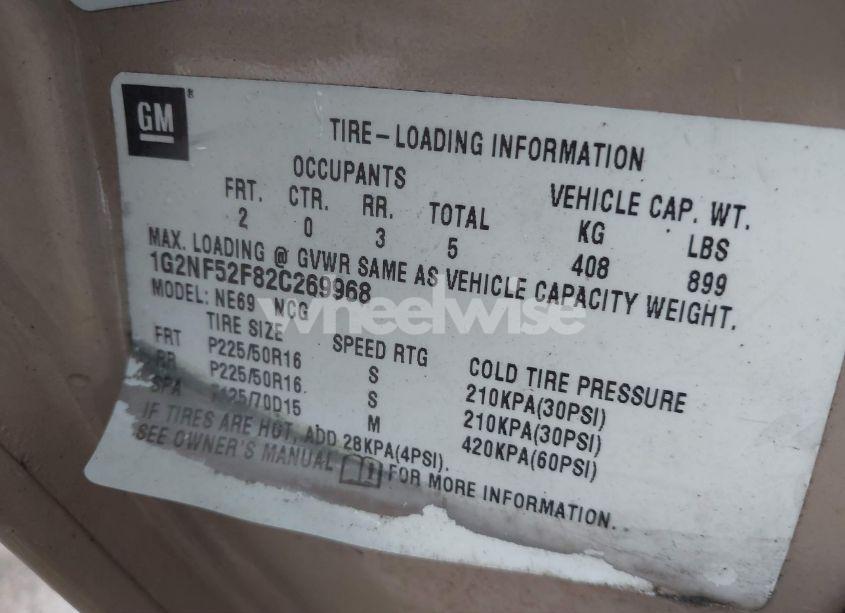 Photo 9 of 2002 Pontiac Grand AM SE1 (VIN 1G2NF52F82C269968)