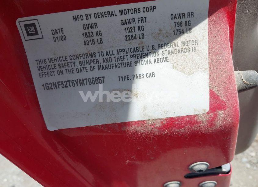 Photo 9 of 2000 Pontiac Grand AM SE1 (VIN 1G2NF52T6YM796657)