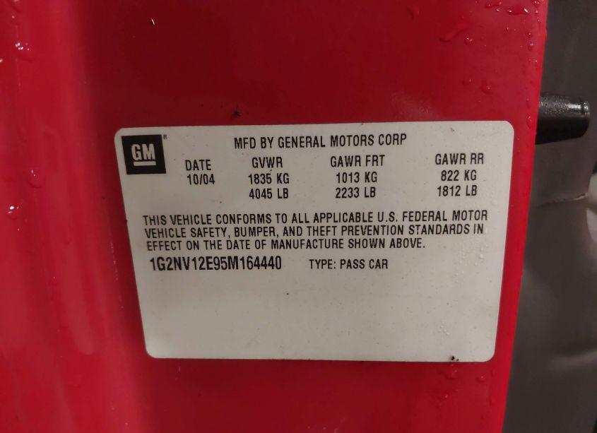 Photo 9 of 2005 Pontiac Grand AM GT1 (VIN 1G2NV12E95M164440)