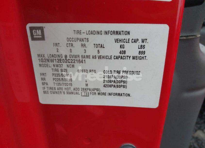 Photo 9 of 2002 Pontiac Grand AM GT (VIN 1G2NW12E02C221641)