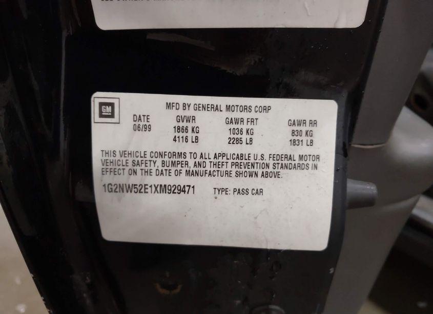 Photo 9 of 1999 Pontiac Grand AM GT1 (VIN 1G2NW52E1XM929471)