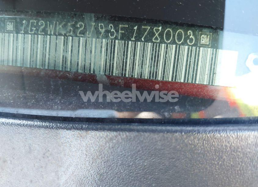 Photo 12 of 2003 Pontiac Grand PRIX SE (VIN 1G2WK52J93F178003)