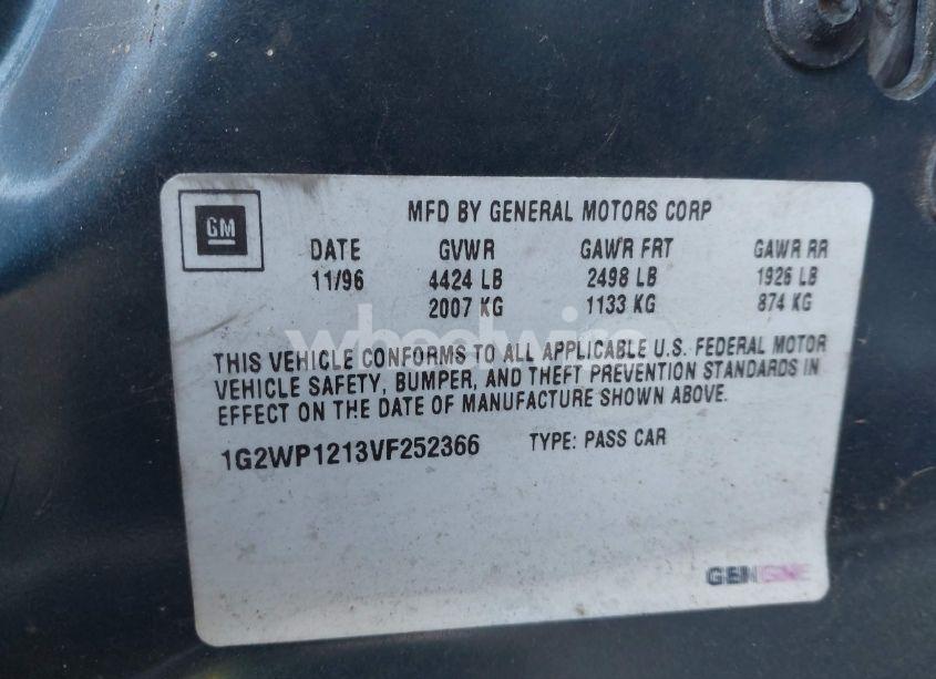 Photo 9 of 1997 Pontiac Grand PRIX GTP (VIN 1G2WP1213VF252366)