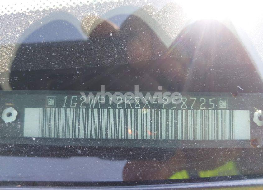 Photo 9 of 1999 Pontiac Grand PRIX GT (VIN 1G2WP12K8XF258725)