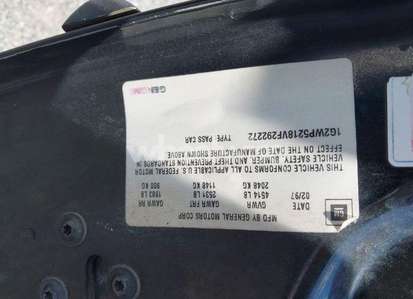 Photo 9 of 1997 Pontiac Grand PRIX GT (VIN 1G2WP5218VF292272)