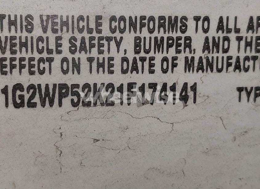Photo 9 of 2001 Pontiac Grand PRIX GT (VIN 1G2WP52K21F174141)
