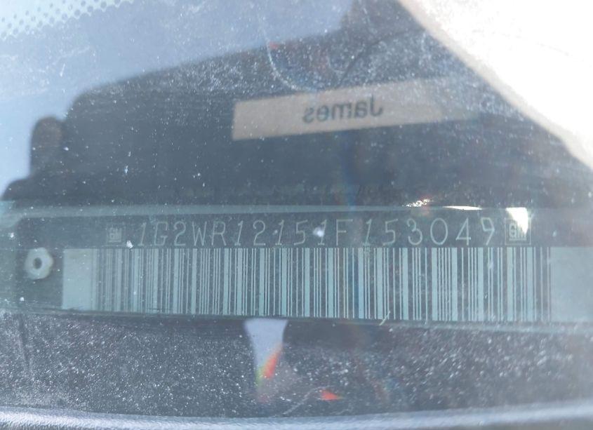 Photo 9 of 2001 Pontiac Grand PRIX GTP (VIN 1G2WR12151F153049)