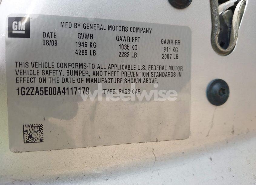 Photo 9 of 2010 Pontiac G6 (VIN 1G2ZA5E00A4117179)