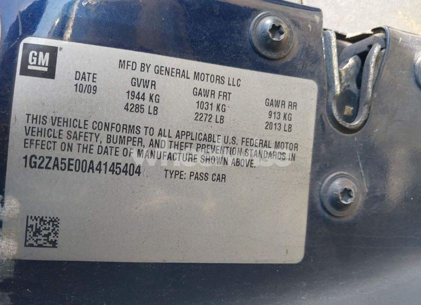 Photo 9 of 2010 Pontiac G6 (VIN 1G2ZA5E00A4145404)