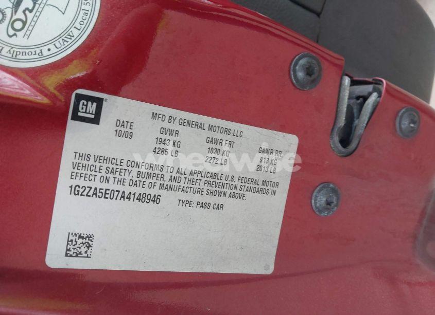 Photo 9 of 2010 Pontiac G6 (VIN 1G2ZA5E07A4148946)