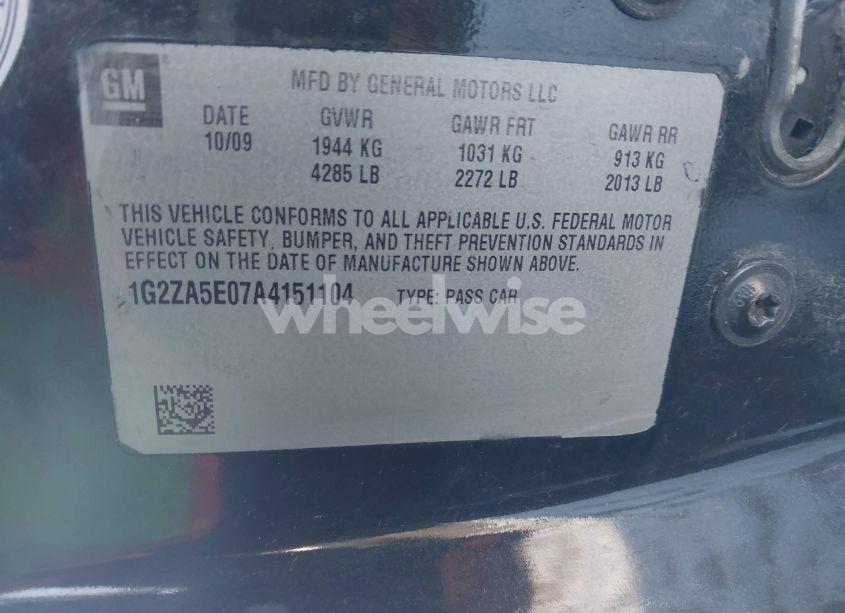Photo 9 of 2010 Pontiac G6 (VIN 1G2ZA5E07A4151104)
