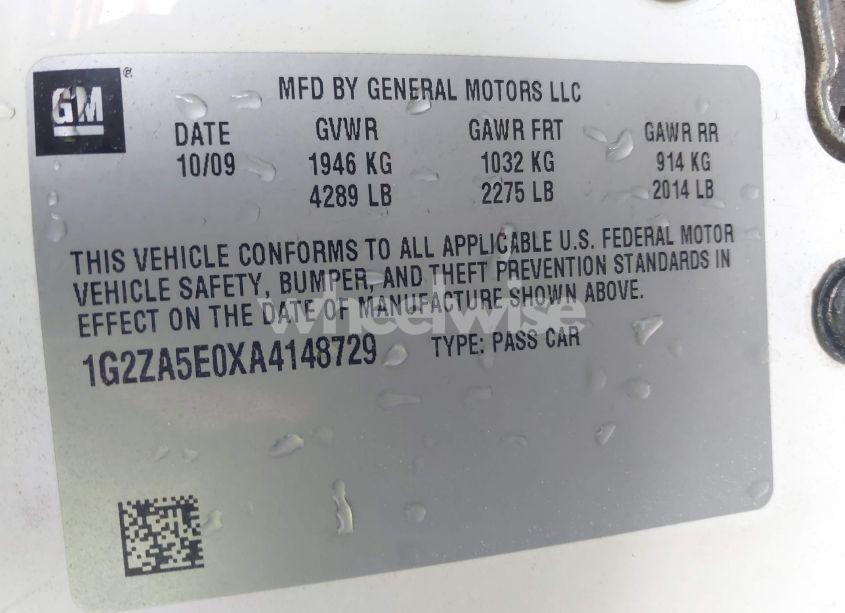Photo 9 of 2010 Pontiac G6 (VIN 1G2ZA5E0XA4148729)