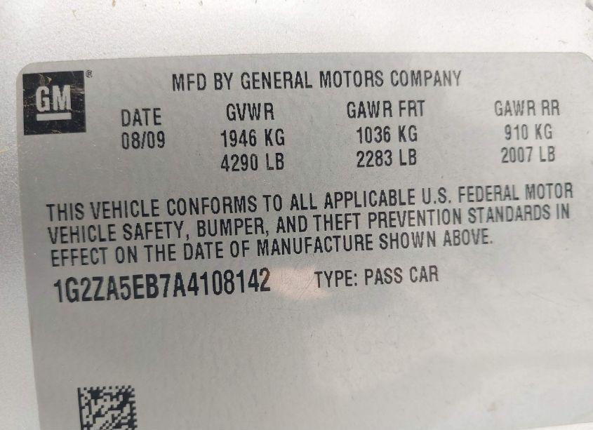 Photo 9 of 2010 Pontiac G6 (VIN 1G2ZA5EB7A4108142)