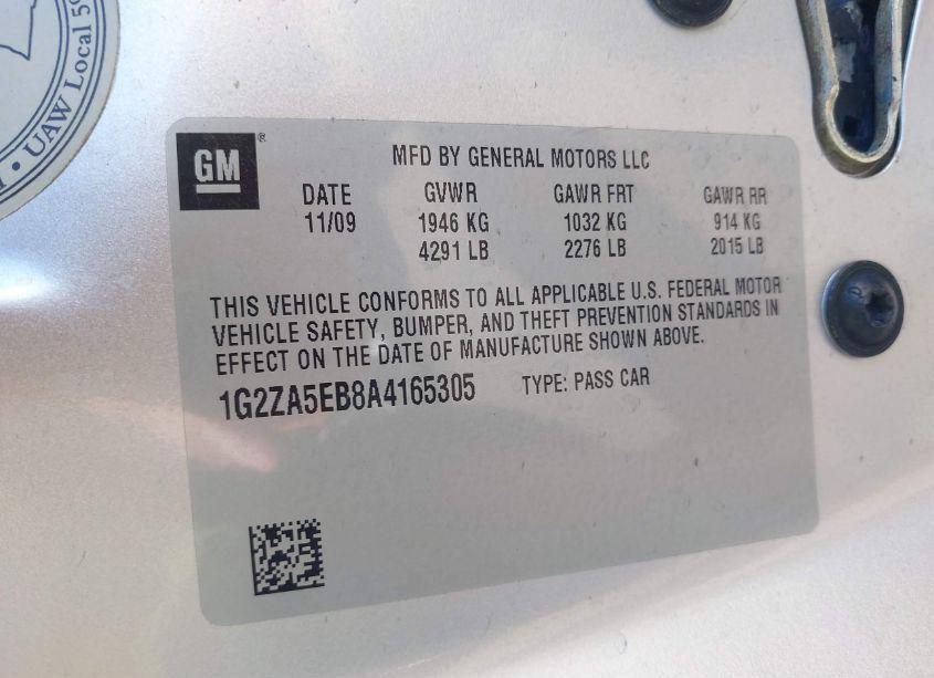 Photo 9 of 2010 Pontiac G6 (VIN 1G2ZA5EB8A4165305)