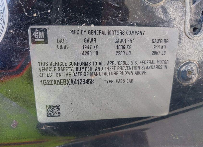 Photo 9 of 2010 Pontiac G6 (VIN 1G2ZA5EBXA4123458)